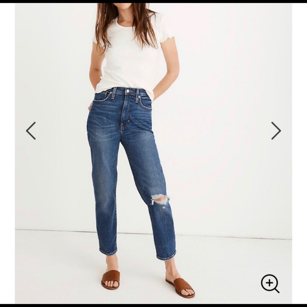 Madewell Mom Jean: Comfort Stretch in Ellwyn Sz 37